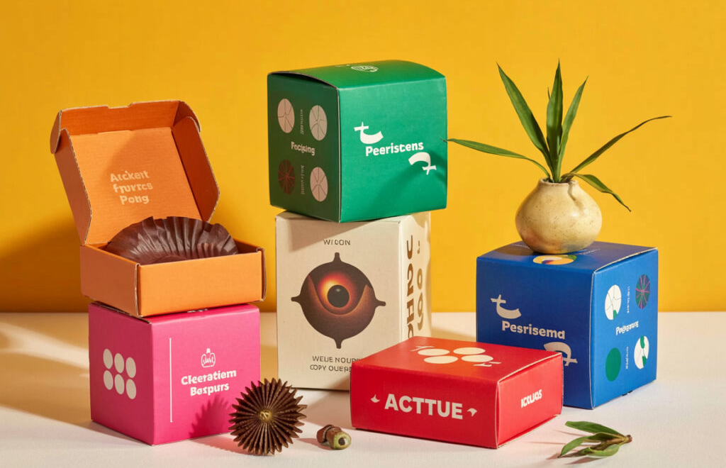 Printed cube boxes